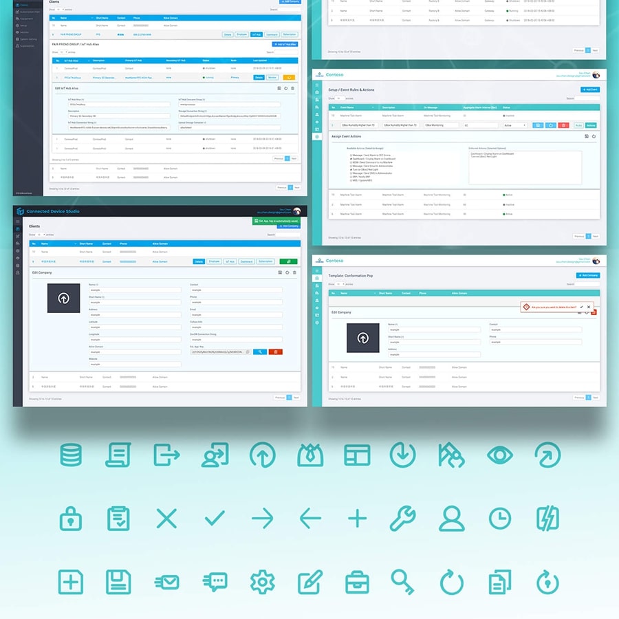 feature image of uiux user experience web interface design for microsoft taiwan iot department icon design